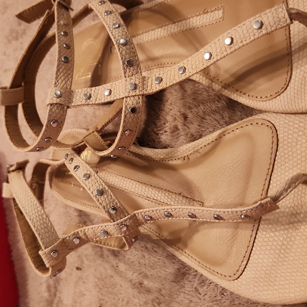 New Directions Tan Leather Accent